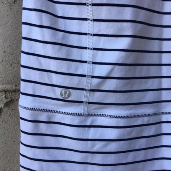 Lululemon In Stride Jacket Quiet Stripe White Deep Indigo / Deep Indigo … - Picture 6 of 11